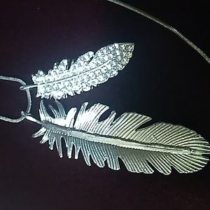 Beautiful Two Feather Necklace